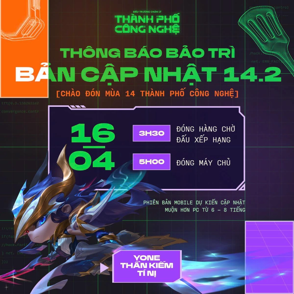 Cập nhật TFT / Đấu Trường Chân Lý: Chi tiết cập nhật phiên bản 14.2