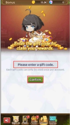 Redeeming Process for the Codes 