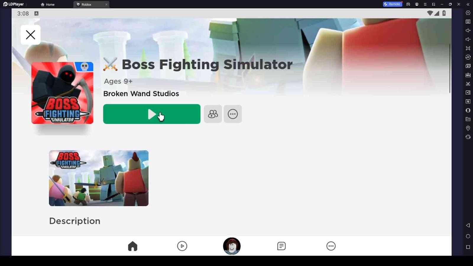 Playing Boss Fighting Simulator with LDPlayer