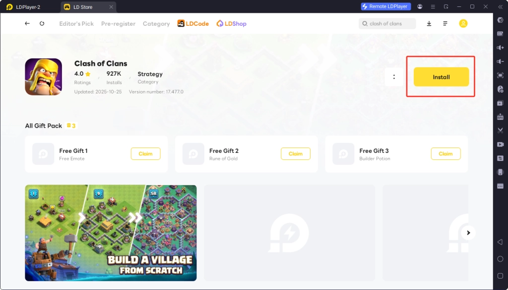 Install Clash of Clans Install Clash of Clans