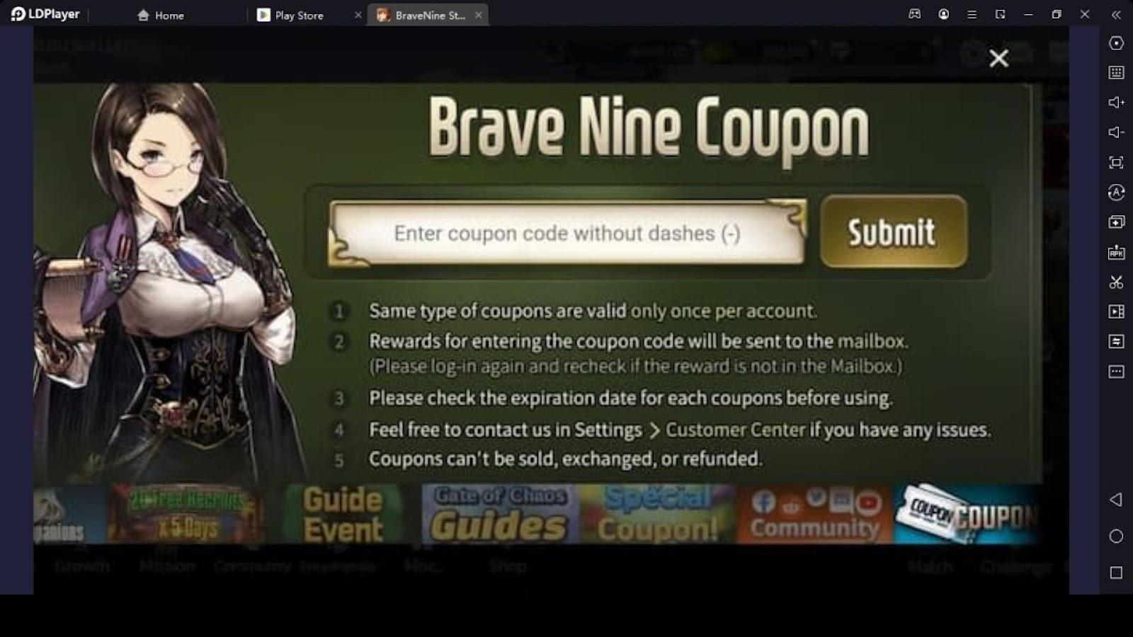 Active Codes of BraveNine Story