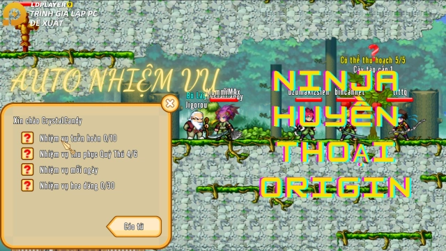『HƯỚNG DẪN』Ninja huyền thoại - Origin hướng dẫn auto nhiệm vụ