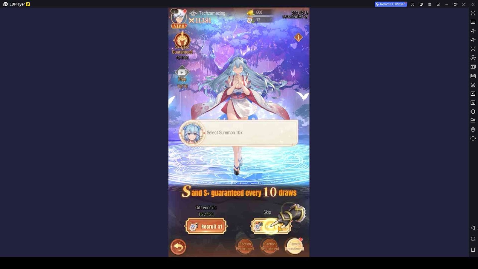 Summoning System in Isekai Saga: Awaken