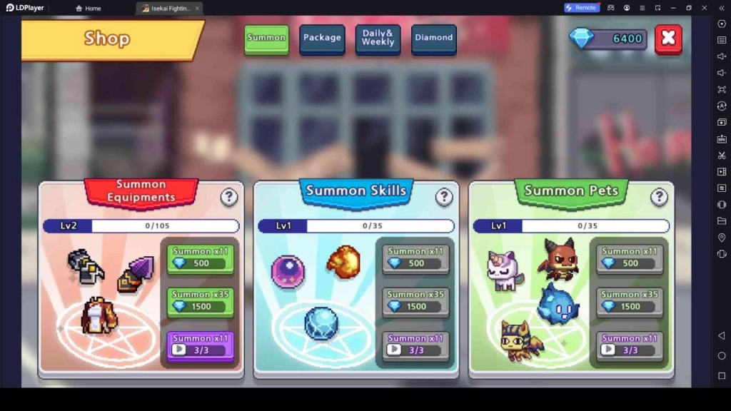 Go to the Shop and Summon Go to the Shop and Summon