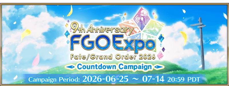 FGO NA 9th Anniversary Countdown Campaigns for Free Rewards FGO NA 9th Anniversary Countdown Campaigns for Free Rewards