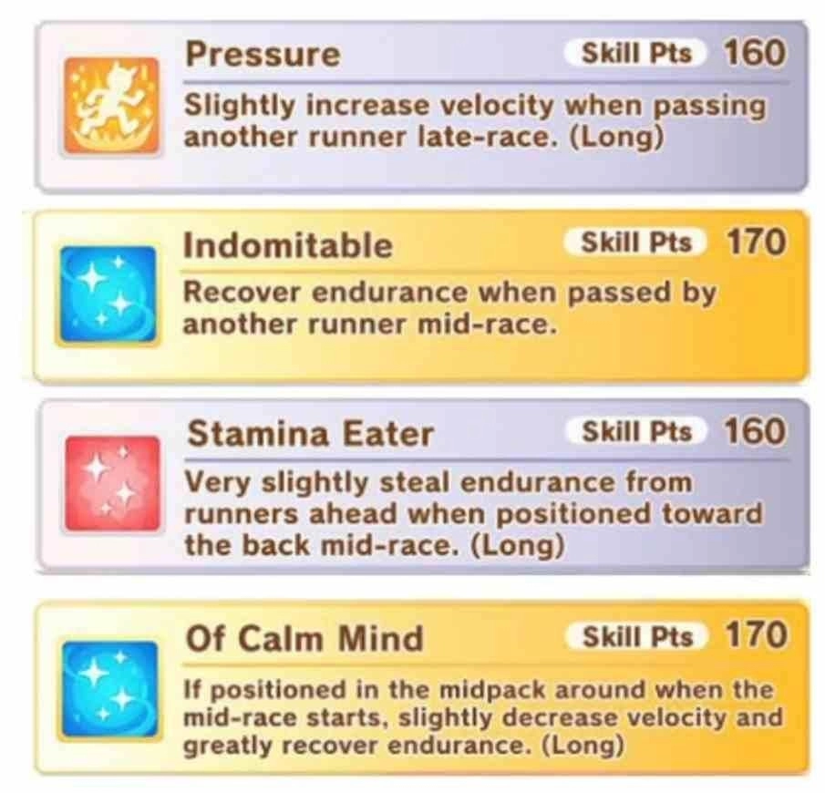 Skills for Derby Mejiro