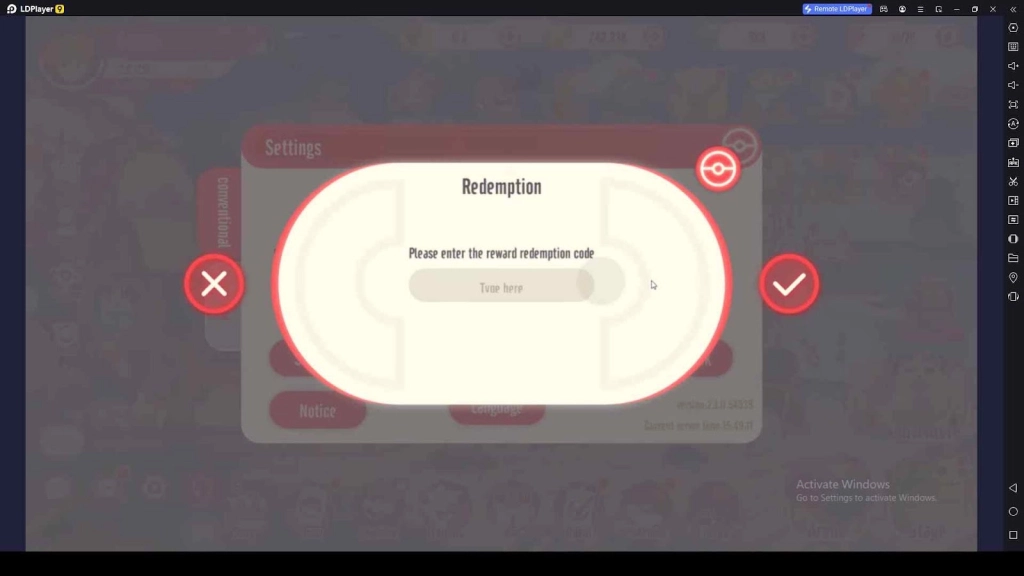 Redeeming Process for the Codes in Pocket Arena: Next Gen