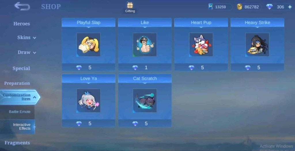  Types of Interactive Effects Are Available