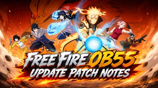 Free Fire OB55 Update Patch Notes – Naruto Returns, Kenta Rework, New Weapons & BR/CS Changes