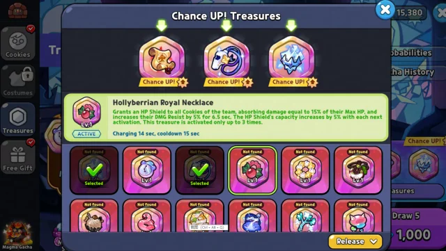 Cookie Run: Kingdom – Lista de Tesoros por Rangos (Septiembre 2025)