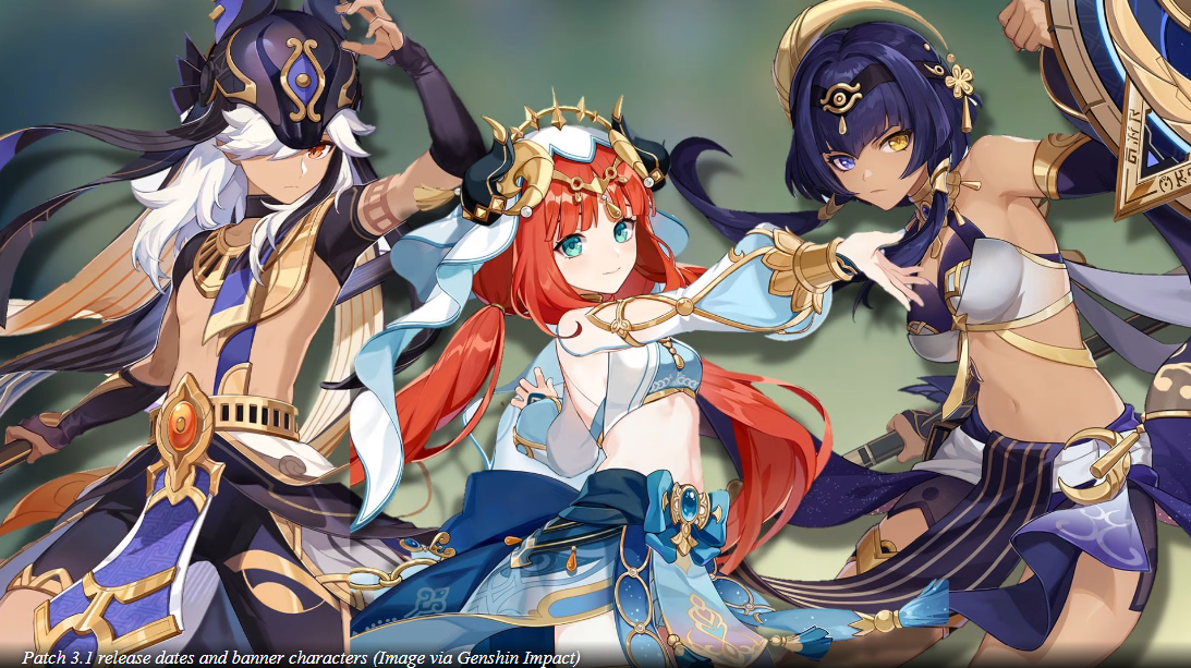 Genshin Impact 3.1 - Plus d'événements, de bannières et de régions désertiques à venir
