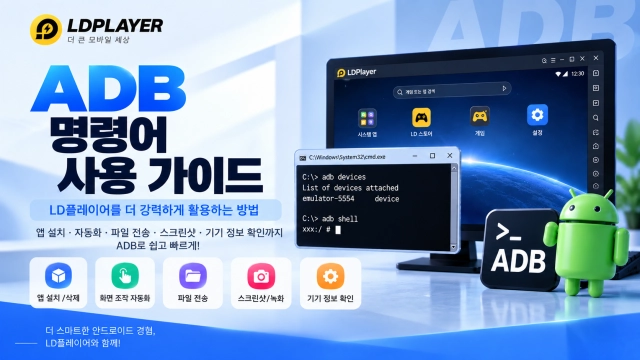 【LD플레이어】 ADB 명령어 사용 가이드