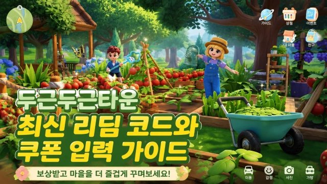 두근두근타운 최신 리딤 코드와 쿠폰 입력 가이드