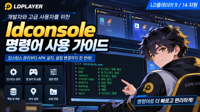 LD플레이어 ldconsole.exe 명령어 사용 가이드