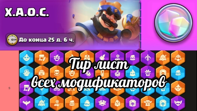 Тир-лист модификаторов режима Хаос в Клеш Рояль