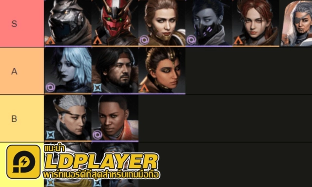 Destiny: Rising (Gobal) Characters Tier List ตัวละคร Lightbearer น่าปั้นตัวไหนเก่ง!!