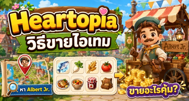 Heartopia วิธีขายไอเทม หา Albert Jr. ยังไง และขายอะไรให้ได้เงินคุ้มที่สุด