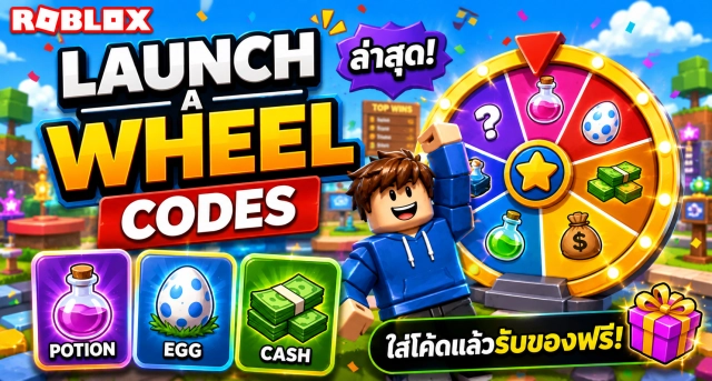Roblox Launch a Wheel Codes ล่าสุด รับ Potion, Egg และ Cash ฟรี