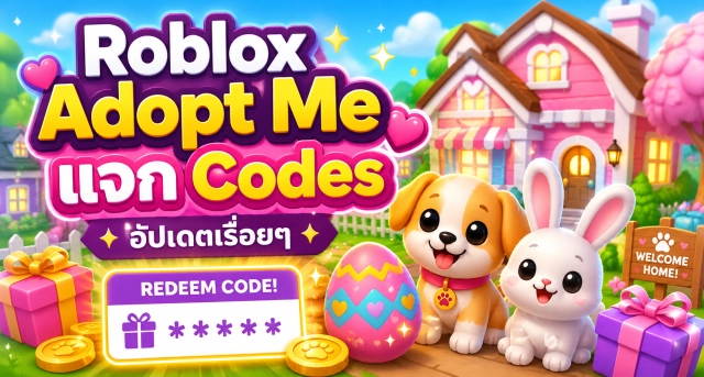 Roblox Adopt Me แจก Codes อัปเดตเรื่อยๆ