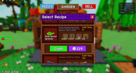 Roblox Grow a Garden วิธีสร้างเครื่องรดน้ำ Stalk Sprout Sprinkler