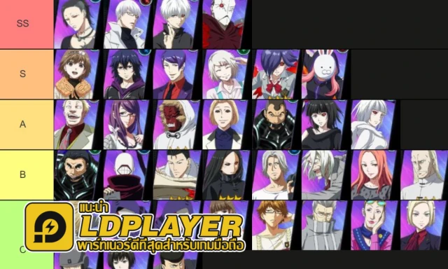 Tokyo Ghoul: Awakening (SEA) TierList ตัวละครที่ควรหาใช้ยาวๆ ติดในไอดีน่าปั้น!!