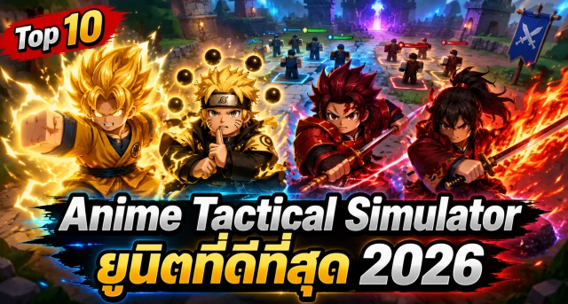 Roblox Anime Tactical Simulator ยูนิตที่ดีที่สุด 2026 จัดอันดับ Top 10 ตัวละครน่าใช้