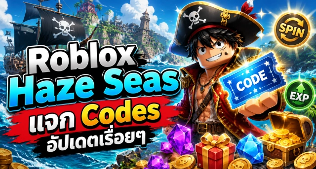 Roblox Haze Seas แจก Codes อัปเดตเรื่อยๆ