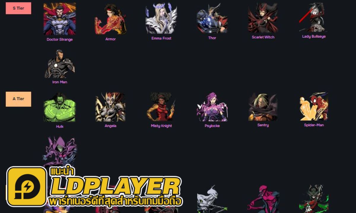 MARVEL Mystic Mayhem (Global) แนะนำ Tier List ตัวละครน่าปั้น ตัวไหนเก่งแบกทีม