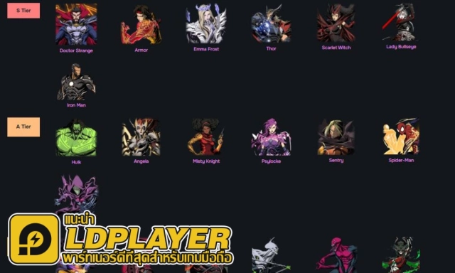 MARVEL Mystic Mayhem (Global) แนะนำ Tier List ตัวละครน่าปั้น ตัวไหนเก่งแบกทีม