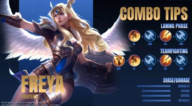 Mobile Legends: Bang Bang (MLBB) คู่มือการเล่น Freya เฟรยา Best build, Skills, Emblem, Combos