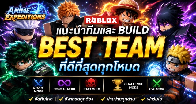 Roblox Anime Expeditions Best Team แนะนำทีมและ Build ที่ดีที่สุดทุกโหมด
