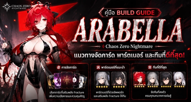 Chaos Zero Nightmare Arabella Build Guide แนวทางจัดการ์ด พาร์ตเนอร์ และทีมที่ดีที่สุด
