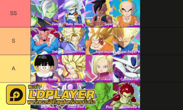 DRAGON BALL GEKISHIN SQUADRA แนะนำ Tier List จัดอันดับตัวละครน่าใช้สำหรับมือใหม่!!