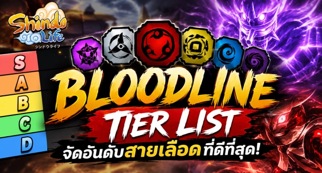 Roblox Shindo Life Bloodline Tier List จัดอันดับสายเลือดที่ดีที่สุด