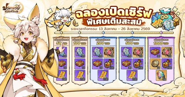 ปรมาจารย์ครองเซียน - แจกของรางวัลฟรีฉลองเปิดเกม