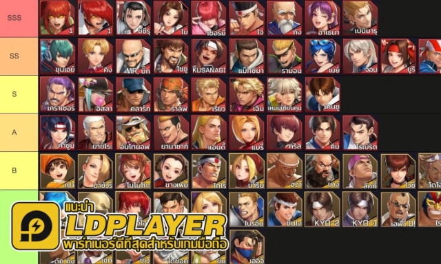 THE KING OF FIGHTERS AFK แนะนำ TierList ตัวละครน่าปั้น ตัวไหนเก่งแบกทีมช่วงต้นเกมท้ายเกม