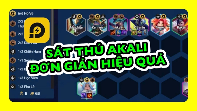 Đấu Trường Chân Lý: Hướng Dẫn Đội Hình Sát Thủ Akali ĐTCL Mùa 15