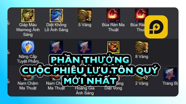 Đấu Trường Chân Lý: Danh Sách Phần Thưởng Cuộc Phiêu Lưu Tôn Quý Mới Nhất