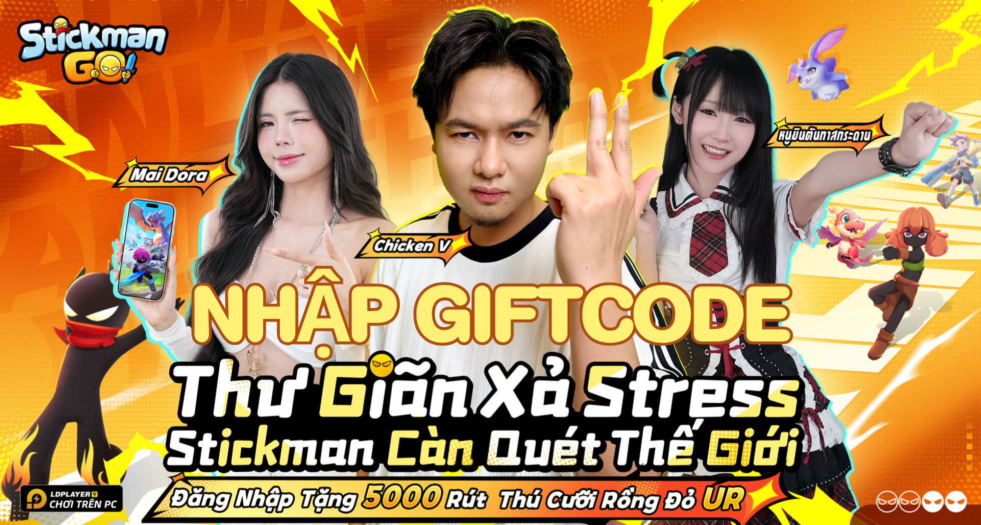 Full bộ code Stickman GO - Hướng dẫn cách nhập chi tiết