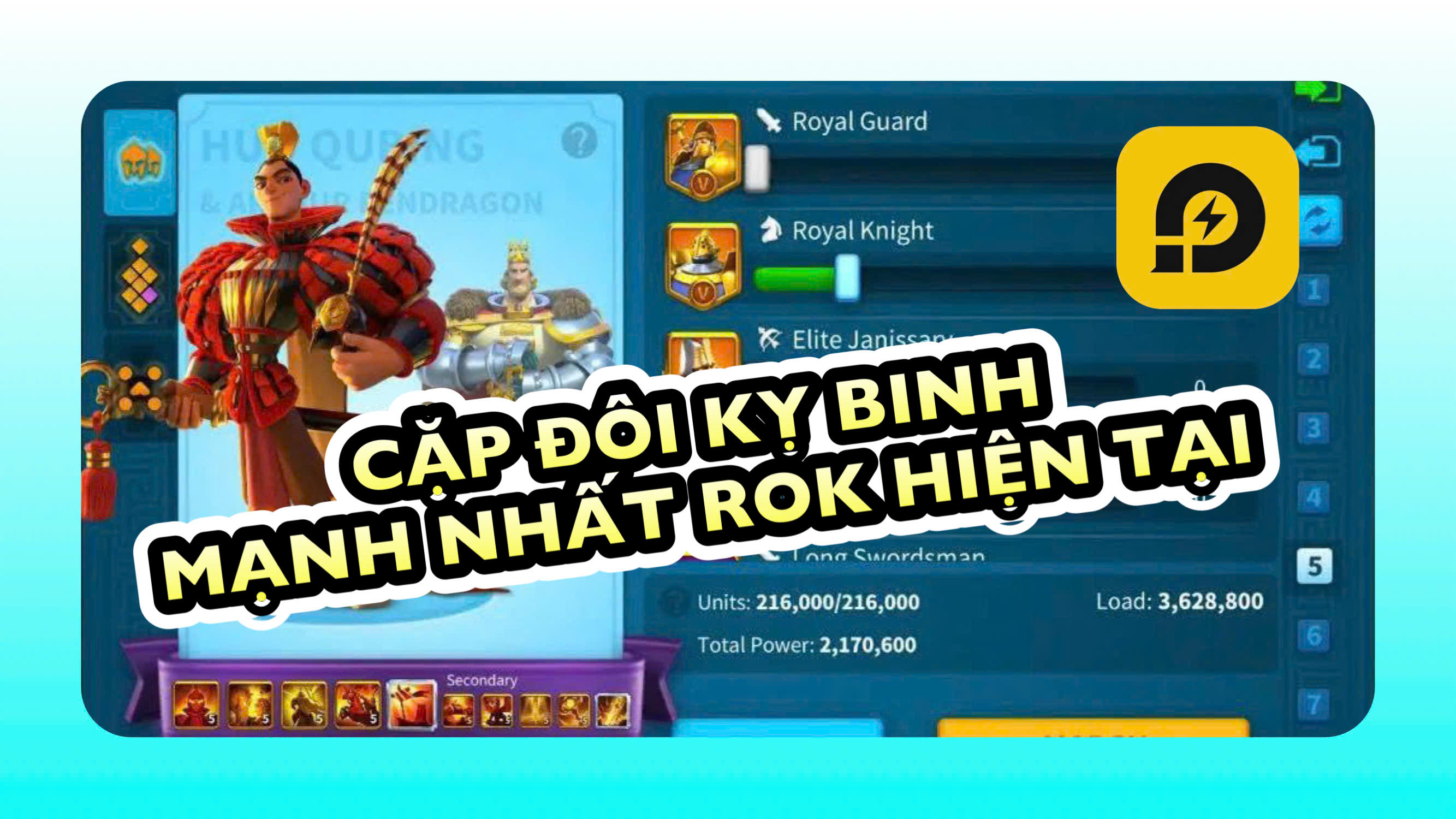 Rise of Kingdoms: Cặp Chỉ Huy Kỵ Binh Mạnh Nhất Hiện Tại