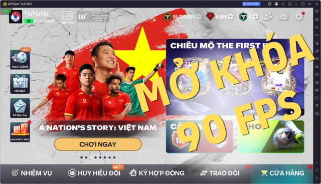 FC Mobile VN: Mở Khóa Tối Đa FPS Trên PC Bằng LDPlayer