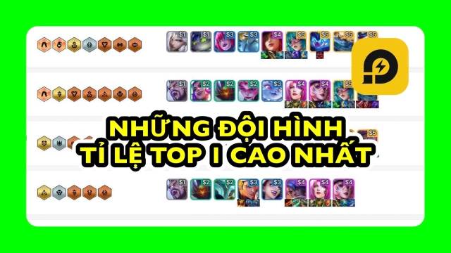 Đấu Trường Chân Lý: Thống Kê Đội Hình Có Tỉ Lệ Top 1 Cao Nhất
