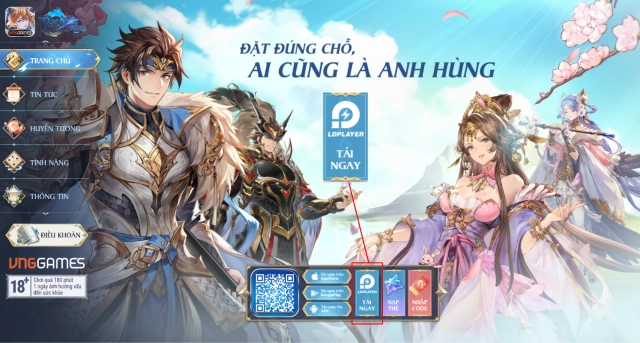 LDPlayer: Giả Lập Chính Thức Chơi Tam Quốc Huyễn Tướng VNG trên PC