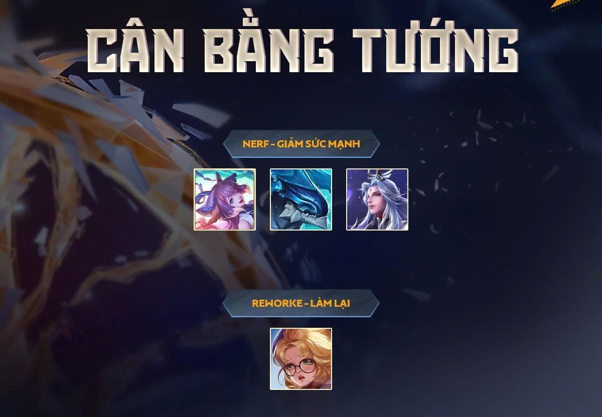 Liên Quân Mobile: Điều Chỉnh Cân Bằng Tướng 5/6/2025 Cuối Mùa S2