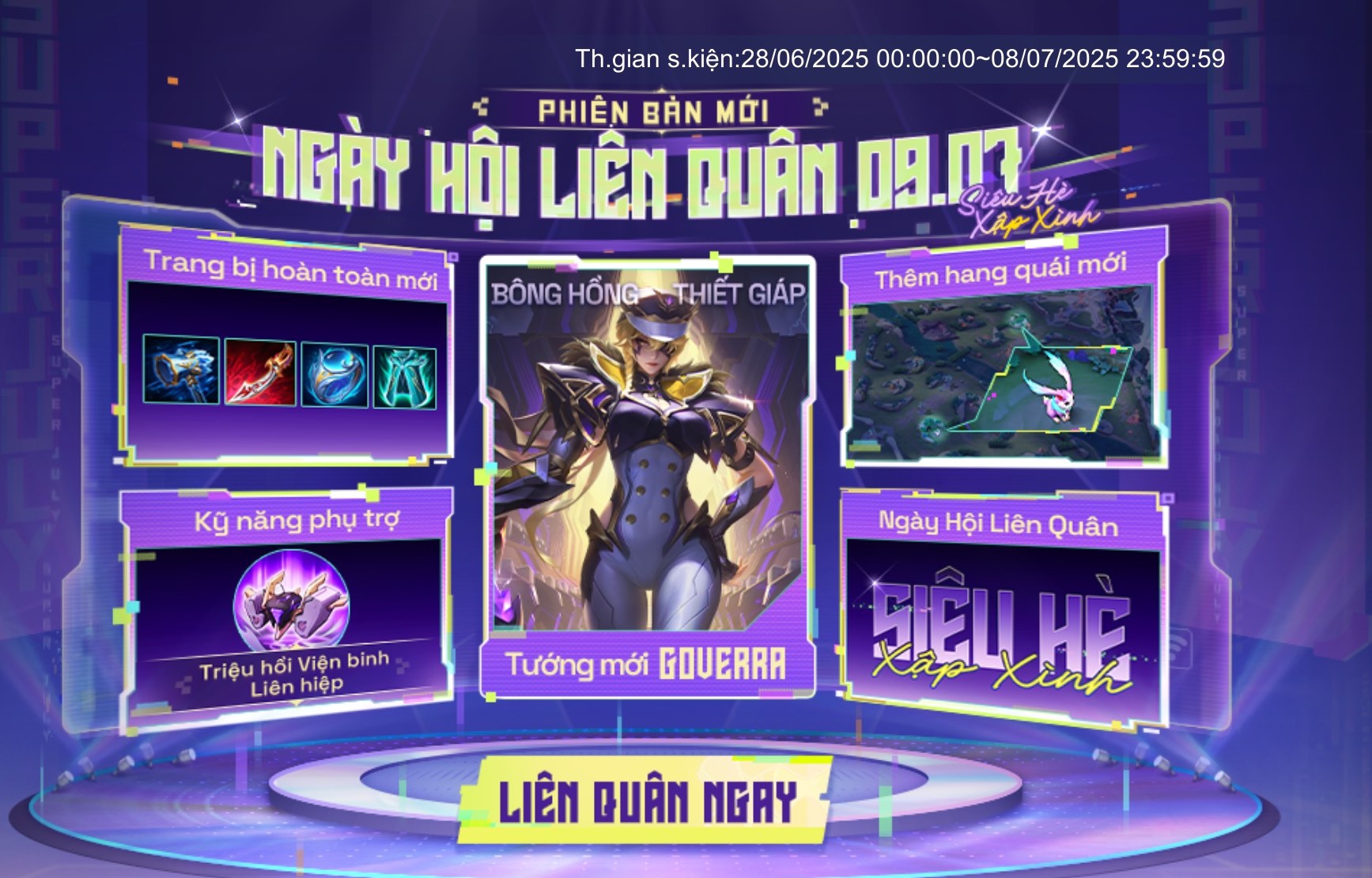 Liên Quân Mobile: Cập Nhật Ngày Hội Liên Quân 9/7 Tướng Mới, Trang Bị Mới