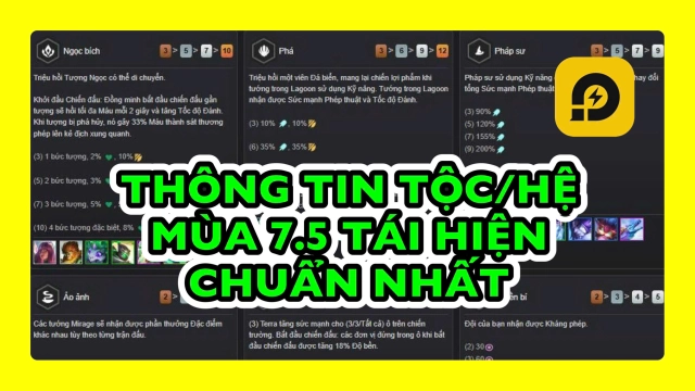 Đấu Trường Chân Lý: Thông Tin Tộc Hệ Mùa 7.5 Tái Hiện Chuẩn Nhất