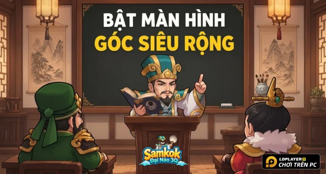 Hướng Dẫn Bật Màn Hình Ngang Samkok: Đại Náo 3Q Trên PC Mở Góc Siêu Rộng